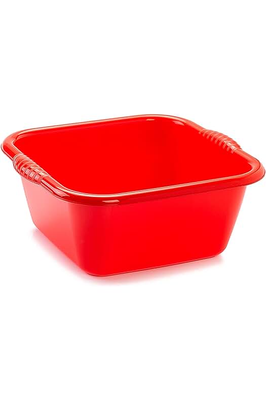 Cubo Multiusos de Plástico Rojo - 10 litros - Ideal para Limpieza y Organización.