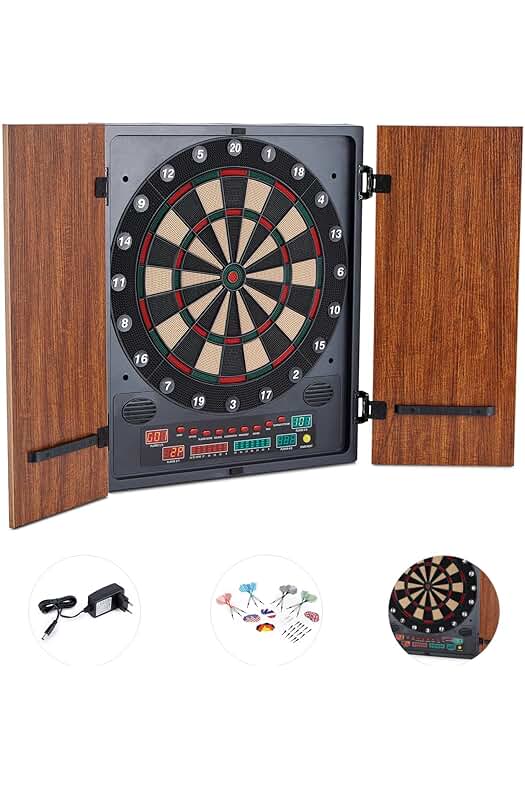 Dartmaster 180: Diana electrónica profesional con 27 juegos y rival virtual para 1-8 jugadores