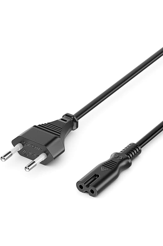 deleyCON 3m Cable de Alimentación Tipo C en Negro para Electrodomésticos y Electrónica