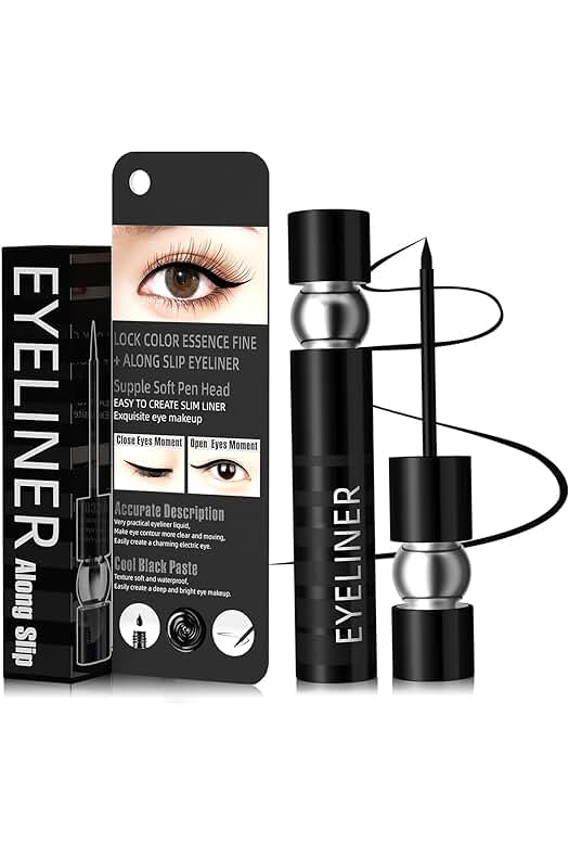 Delineador de ojos waterproof: Probuk Eyeliner Negro de Larga Duración y Secado Rápido.