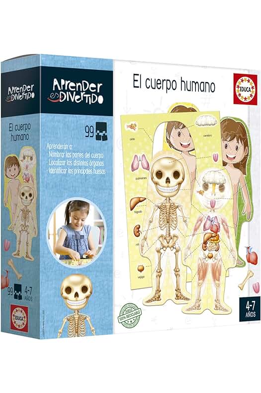 Descubre el Cuerpo Humano: Juego Educativo Divertido para Niños de 4 años en adelante.