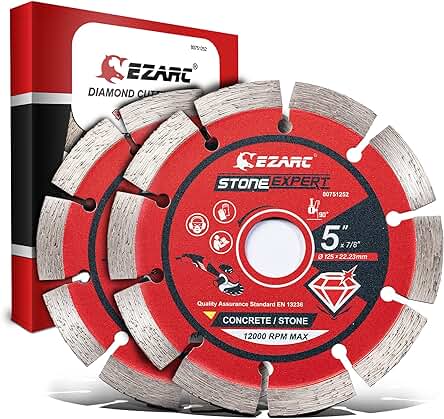 Disco de Diamante EZARC 125mm: Corta y separa materiales de construcción con precisión y eficiencia.