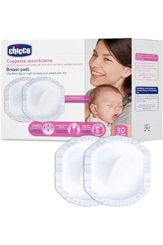 Discos absorbentes lactancia Chicco, protección y comodidad para mamás, 30 unidades.