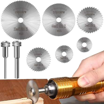 Discos de corte Dremel: Herramientas rotativas para cortar madera, plástico y metal (8 piezas)