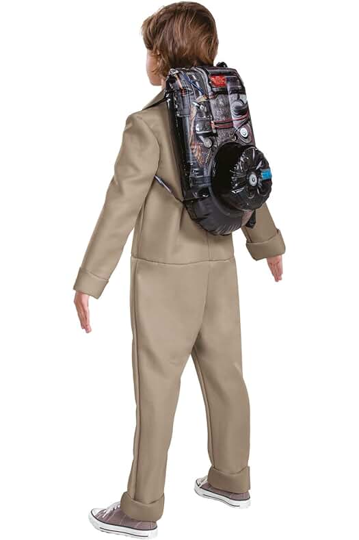 Disfraz Cazafantasmas Niño: Mochila y Pistola de Protones Hinchable para Aventuras Sobrenaturales.