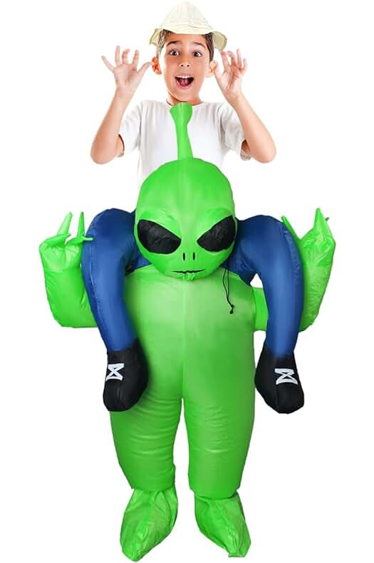 Disfraz inflable de extraterrestre para Halloween, cosplay, fiestas y niños - talla única.
