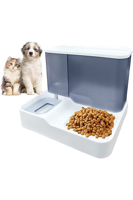 Dispensador Automático de Comida y Agua para Gatos y Perros Pequeños y Medianos