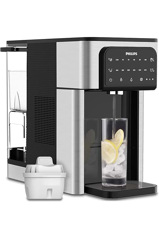 Dispensador de Agua Philips 2,8L con Filtro de Agua Caliente y Fría, Pantalla táctil