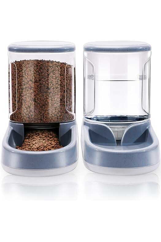 Dispensador de agua y alimentos automático para mascotas, capacidad de 3,8 l.