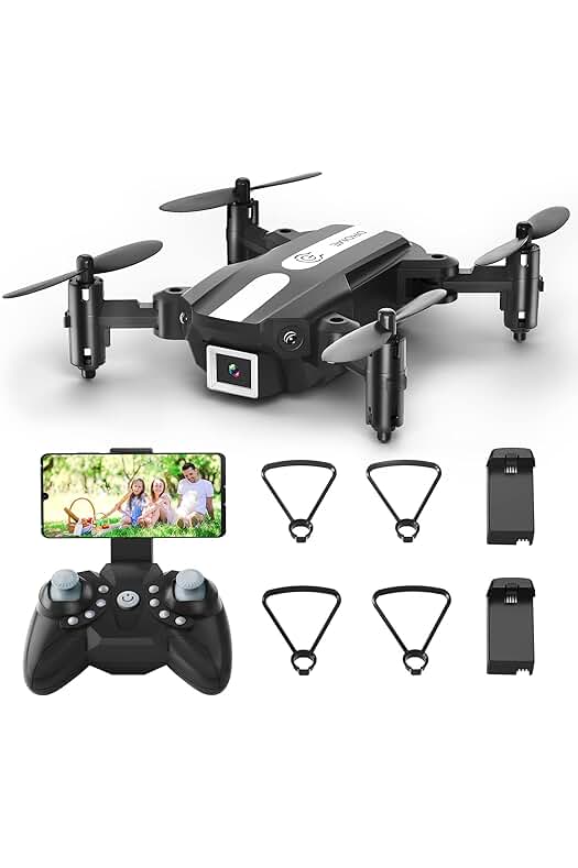 Dron plegable para niños con cámara HD 1080P y control remoto - Regalo perfecto.