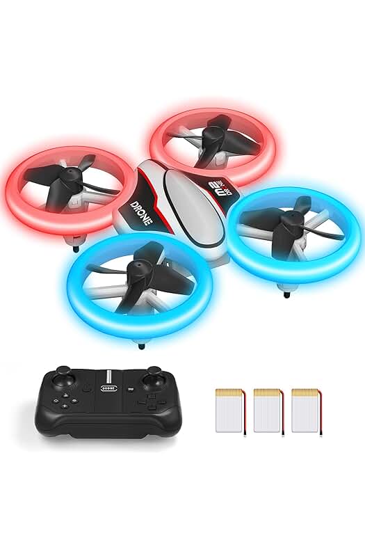 Drone para niños: Divertido quadcopter con luces LED y vuelo automático, ideal para principiantes.