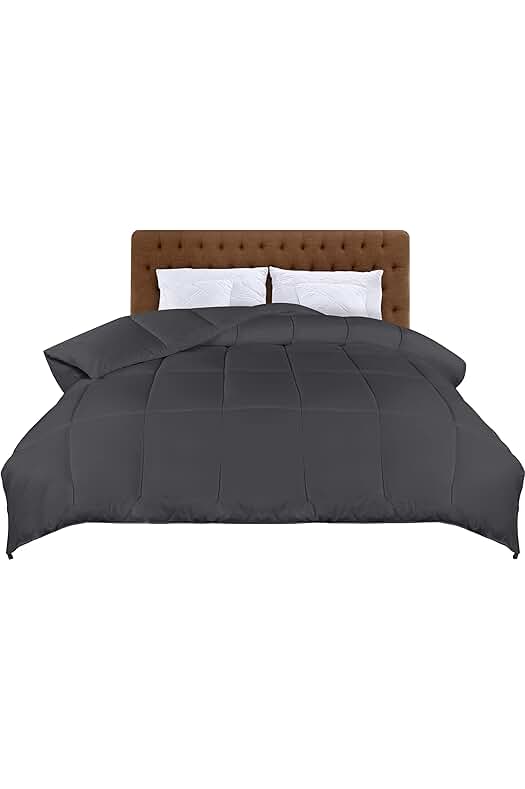 Edredón de Microfibra Primavera/Verano en Tamaño 155x220 cm - Utopia Bedding (Gris)