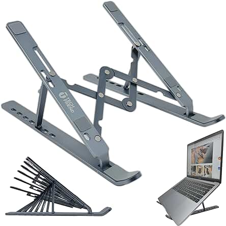 Elevador para laptop plegable y ajustable con doble X para mayor soporte - Accesorio de Notebook