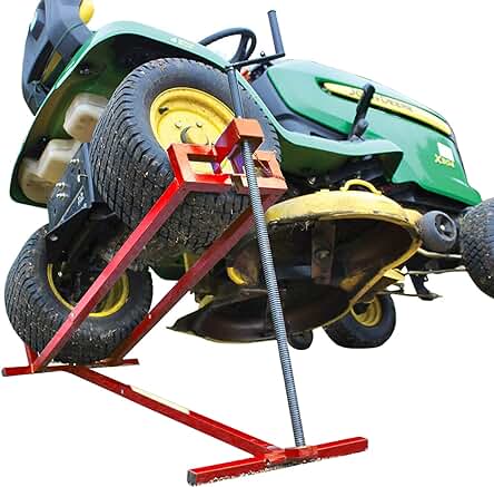 Elevador para Tractor Cortacésped VOUNOT, capacidad de 400 kg, color rojo.