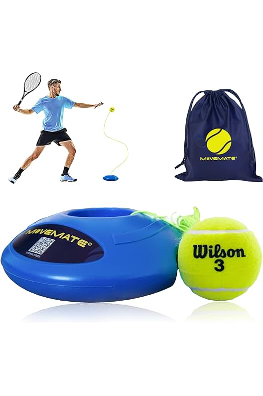 Entrenador de Pádel/Tenis con Pelota Wilson® | Equipamiento Deportivo para Exteriores con Vídeos de Ejercicios.