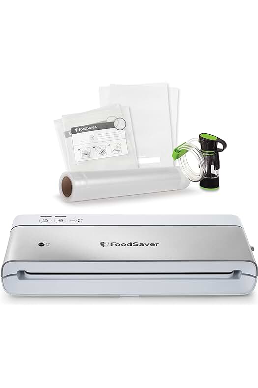 Envasadora al vacío de alimentos compacta con accesorio sellador manual | FoodSaver VS0100X.