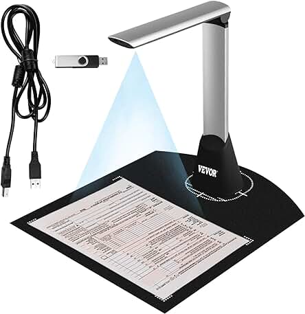 Escáner Portátil de Documentos A4 de Alta Definición - VEVOR FZ500 OCR Multilingüe