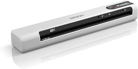 Escáner Portátil Epson DS-80W: Compacto, WiFi, Pantalla LCD, Escaneo Profesional de Documentos A4.