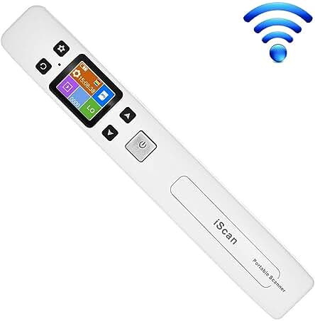 Escáner portátil iScan Wand con WiFi y pantalla LCD - Blanco, hasta 1050 PPP.