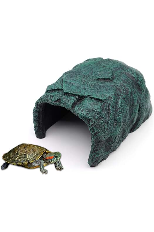 Escondites de rocas para reptiles: Cueva de rocas naturales para lagartos, tortugas y anfibios.