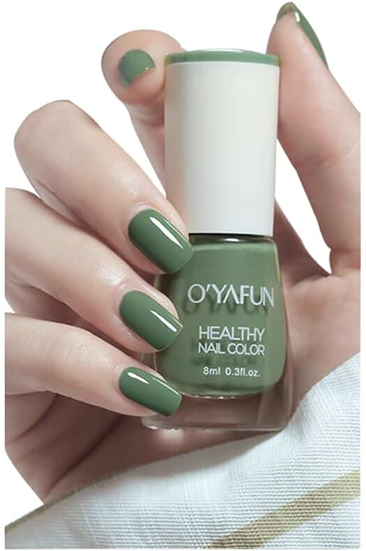 Esmalte de uñas ecológico Clest F&H, no tóxico y de secado rápido - verde matcha.
