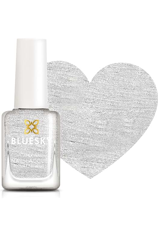 Esmalte de uñas infantil BLUESKY Moon Magic - Seguro, divertido y deslumbrante en color plateado.