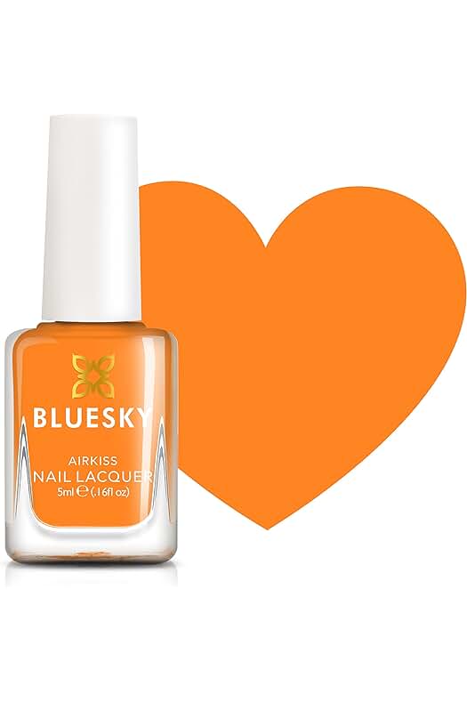 Esmalte de uñas infantil seguro y divertido, color naranja neón, base de agua, inodoro y no tóxico.
