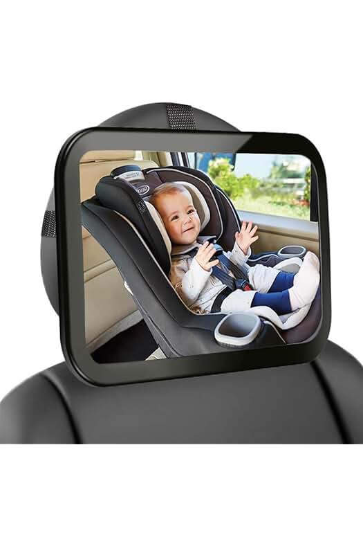 Espejo Retrovisor para Bebés: Amplio Campo de Visión y 360° Giratorio - XXL Tamaño