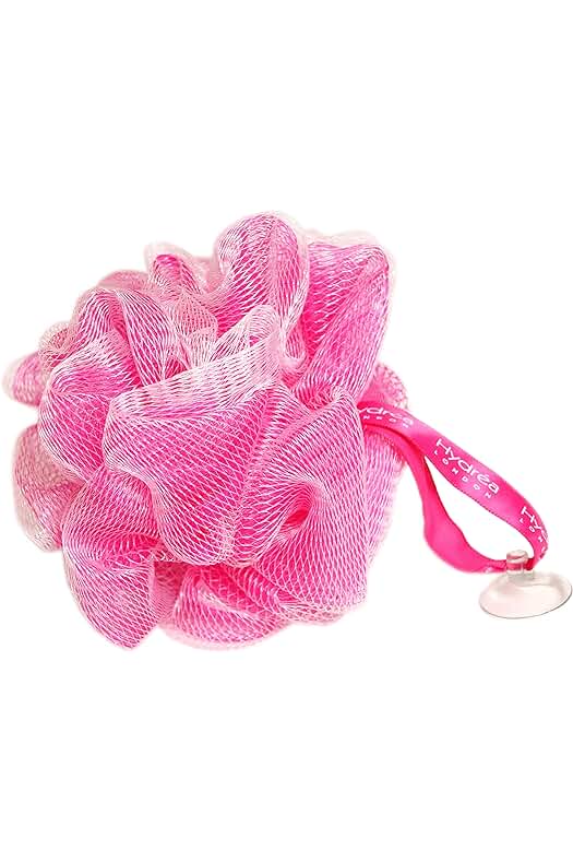 Esponja exfoliante de malla de nylon para el cuerpo - Rosa - Baño y ducha