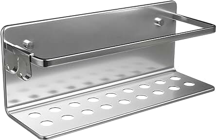 Estante de ducha Tatay Moon: diseño minimalista, 100% inoxidable, garantía de 10 años.