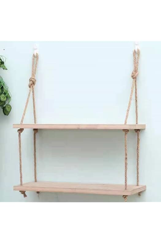 Estante flotante de diseño único para decorar tu pared con estilo.