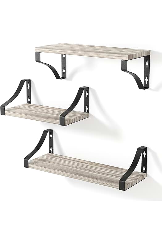 Estantería de Pared de Madera Natural - Organización y Decoración para tu Hogar.