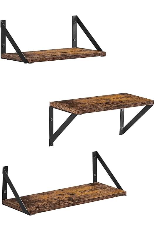Estantes flotantes de pared para decoración y almacenamiento en sala de estar, dormitorio, cocina y baño.