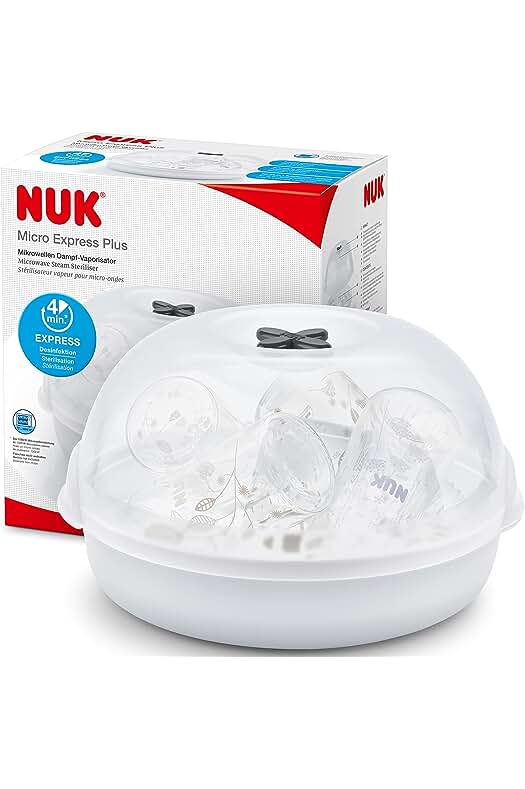 Esterilizador de biberones NUK Micro Express Plus para microondas | Rápido y eficiente