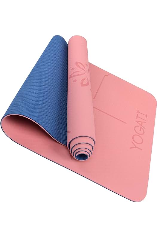 Esterilla de Yoga Antideslizante de YOGATI con Correa de Transporte. Ideal para Yoga, Pilates y Fitness.