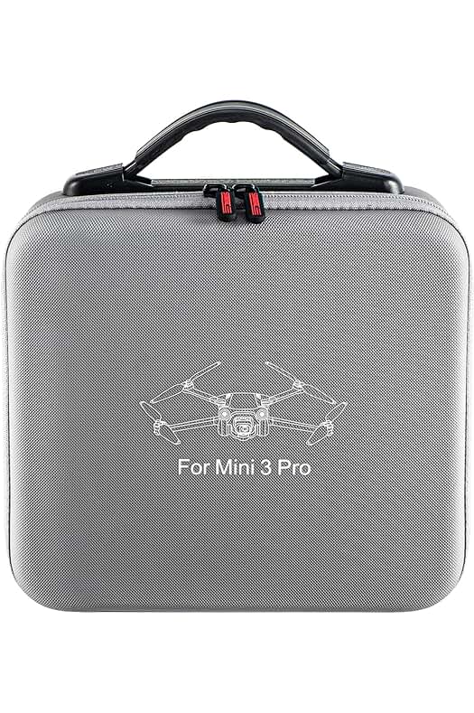 Estuche de transporte impermeable para D-J-I Mini 3 Pro Drone y accesorios, color gris.