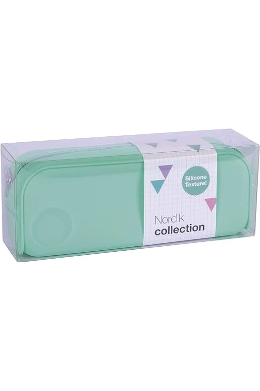 Estuche multiusos de silicona Nordik Collection - Verde Turquesa - Organizador versátil de 185 x 75 x 55 mm.