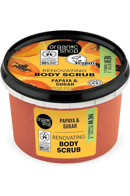 Exfoliante Corporal Orgánico de Papaya - 250 ml para una piel radiante y suave.