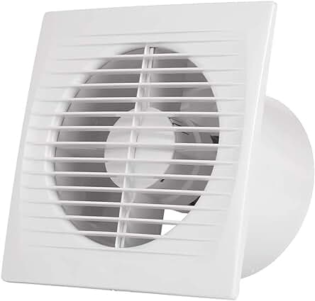 Extractor de aire silencioso para baño con válvula anti mosquitera integrada - Potente y eficiente