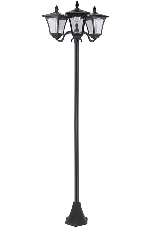 Farol Solar de Jardín con 3 Luces LED - Ilumina tu jardín de forma sostenible.