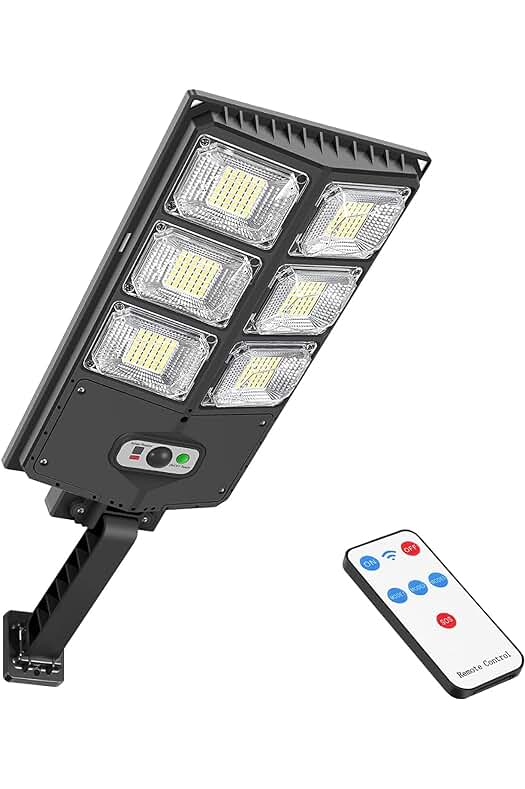 Farola Solar LED para Exterior con Sensor de Movimiento y 252 Luces Potentes IP65