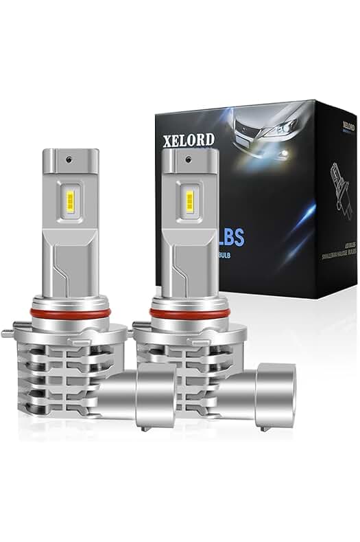 Faros LED para coche XELORD Hir2 9012 - Luz blanca de 6500k (2 unidades)