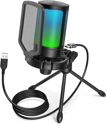 FIFINE Gaming Microfono para PC USB: Calidad de sonido superior para tus sesiones de juego