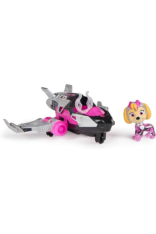 Figura de acción y coche de juguete de la Patrulla Canina - Skye con luces y sonidos.