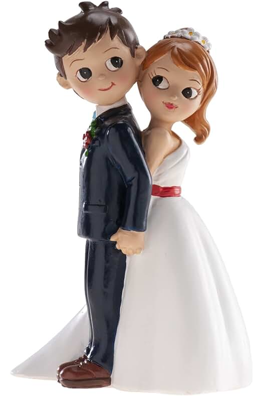 Figuras de novios para tarta de boda - Pareja de espaldas - Dekora