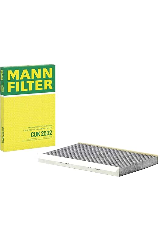 Filtro de habitáculo con carbón activo MANN-FILTER CUK 2532 - Para mejorar la calidad del aire en automóviles.