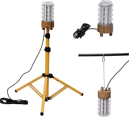 Foco de Trabajo LED MeFard 80W 11000LM con Trípode y Angulo de Iluminación de 360 grados