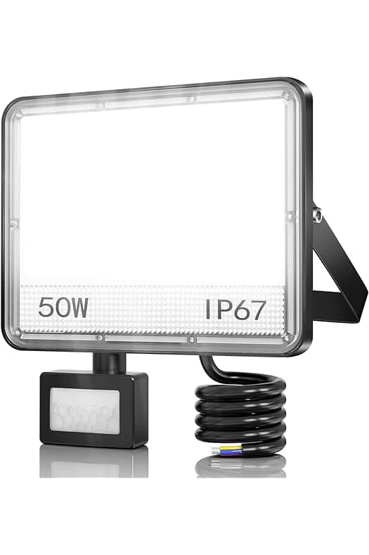 Foco LED con Sensor de Movimiento: Ilumina tu espacio exterior con seguridad y eficiencia.