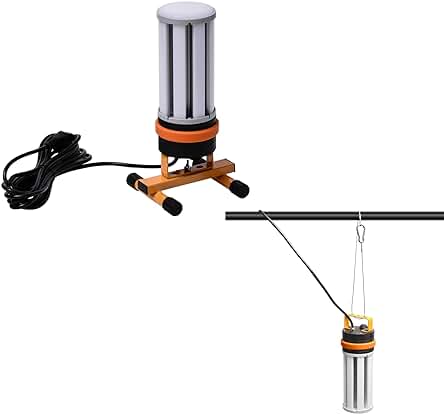 Foco LED de trabajo portátil de alto rendimiento con iluminación de 360° y 5400lm