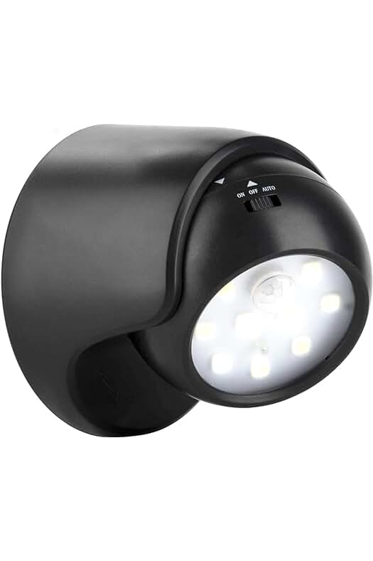 Foco LED exterior Proxinova con sensor de movimiento, batería recargable y rotación 360°